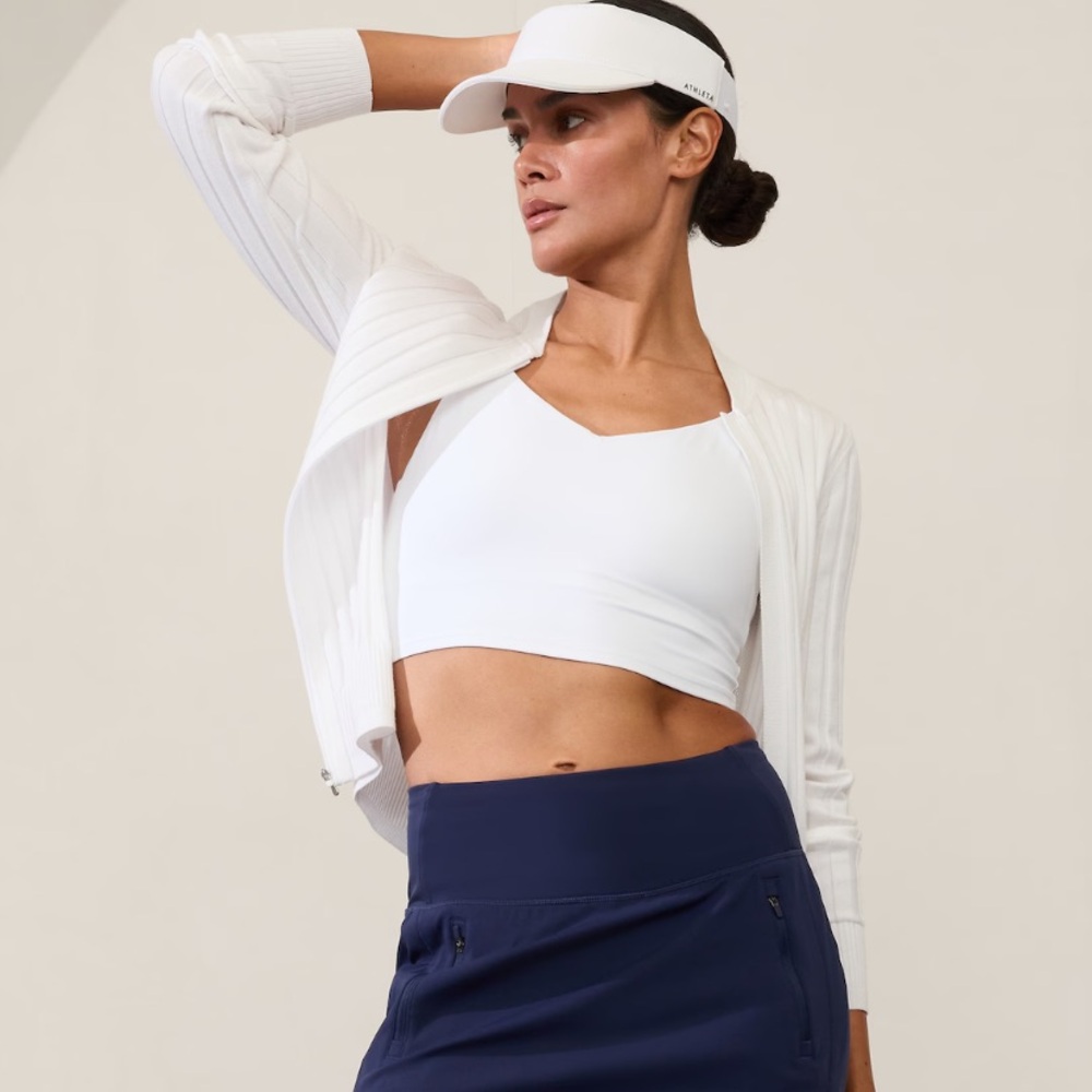 Athleta Fairway Zip Up Sweater S